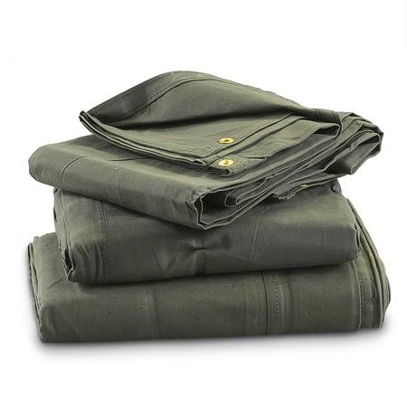 16 x 20 Heavy Duty Green Drab Canvas Tarp - 12 oz Farmer Bobs Parts 16 x 20 12 oz Tarp TVK3_M2NAJ62