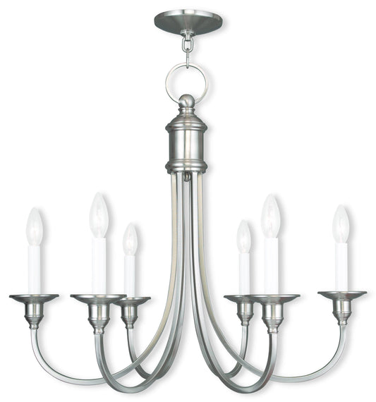 Livex Lighting 5146-91 Cranford 6-Light Chandelier, Brushed Nickel KLO2_F8NOF60