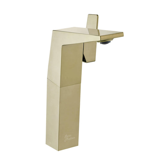 Carré 9 Single Handle Bathroom Faucet - Brushed Gold AYT9_F5ZGZ28