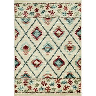 Lightle Tufted Ivory/Brown Area Rug Foundry Select QCH7_T0RGB17