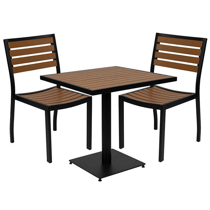 Modern BHFF-06756 Teak Thermoplastic Commercial Outdoor Dining Set XXO4_K0GXR51