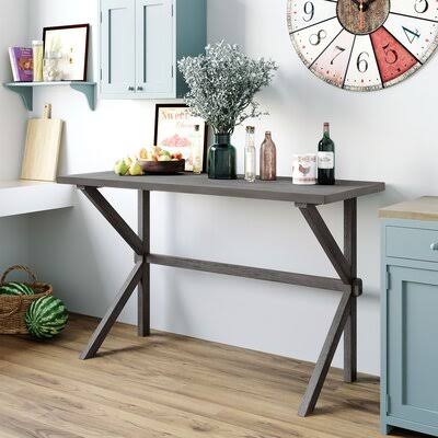 Set 3-Piece Bar Counter Height Dinning Table with 2 Backless Stools for Apartment Bistro Pub Breakfast Gracie Oaks LPB4_N1LDY27