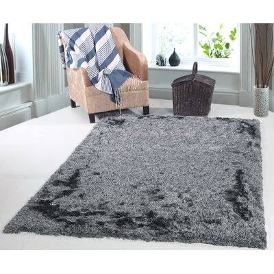 Union Rustic One-of-a-Kind Kailyn Hand-Knotted Charcoal Area Rug, Gray CFE8_I0ETD08