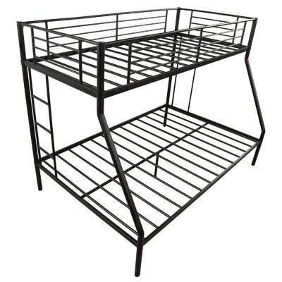 Lerner Twin Over Full Metal Bunk Bed Isabelle  Max Bed Frame Color: Black YRK2_O9FAW36