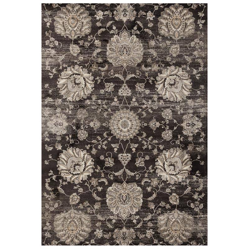 MDA Home Antique 5&x8& Floral and Botanical Fabric Area Rug in Gold/Beige - AN1358 HIX0_R9IXK99