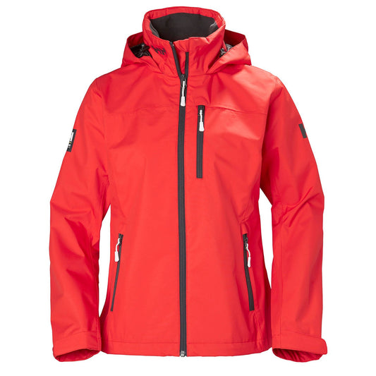 Helly Hansen Womens Crew Hooded Jacket Alert Red OPU6_C4FXC96