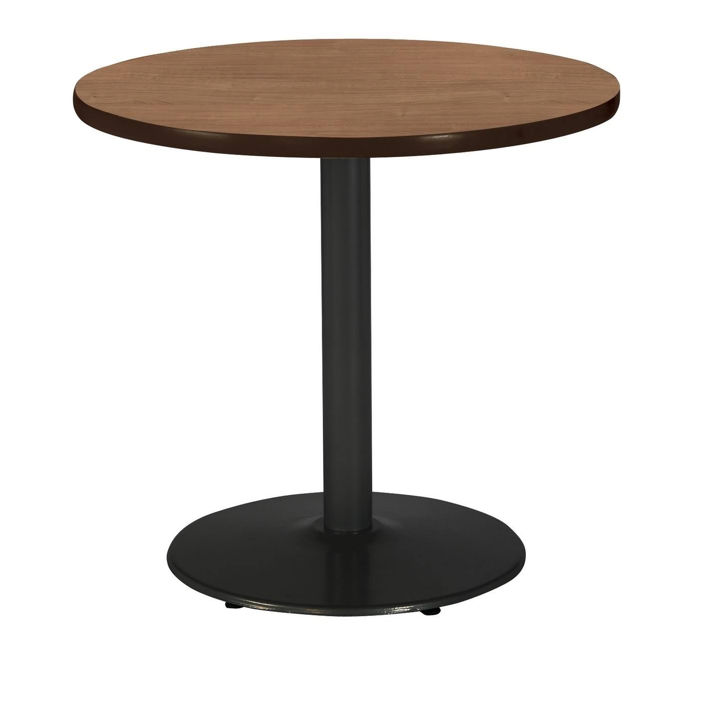 KFI Mode 36x22 Round Top Multipurpose Table, River Cherry Finish, Round Black Base, Standard Height LFG4_G2LUT00