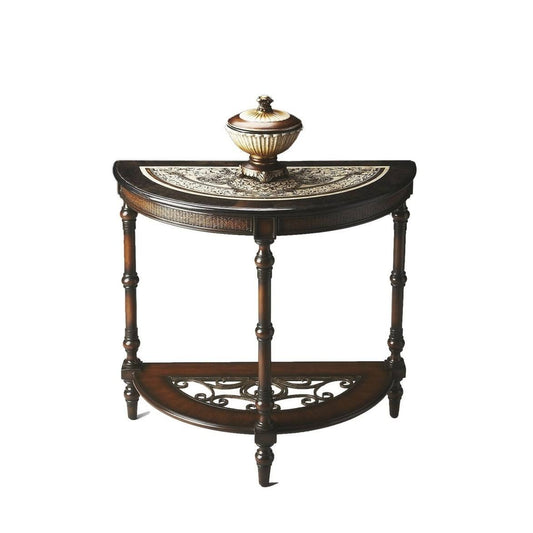 Demuline Multicolor Solid Wood Traditional Console Table in Metalwork Finish OJL4_R1AHV93