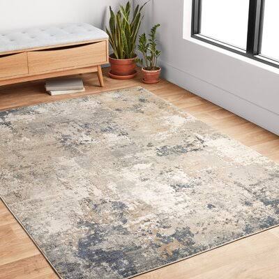 Eleanore Abstract Sand/Mist Area Rug Williston Forge Rug Size: Rectangle 9&9x22 x 13&6x22 RSM3_P5MCE20