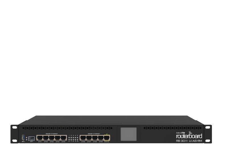 MikroTik RouterBOARD RB3011UiAS-RM - Router - GigE - rack-mountable TXG6_C6BVW00