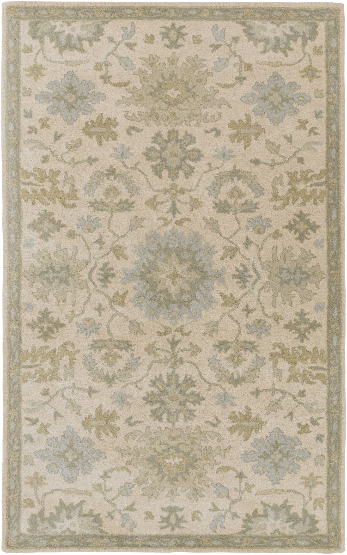 Traditional BHS-0028827 Tufted Wool Beige Classic Rug | 4 x 6 HQK4_N6ZJT26