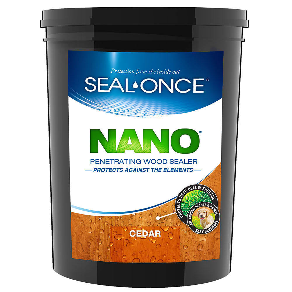 Seal Once 3110 Premixed Nano Guard Premium Wood Sealer Cedar 5-Gallon OWX6_J6EHC26