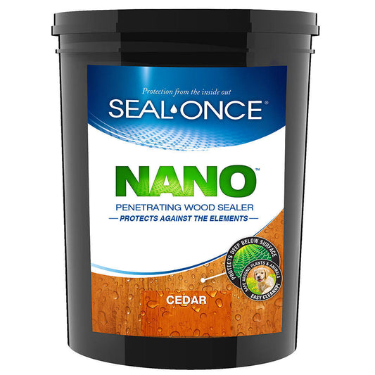 Seal Once 3110 Premixed Nano Guard Premium Wood Sealer Cedar 5-Gallon OWX6_J6EHC26