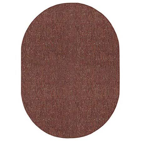 Home Queen Color World Collection Pet Friendly Indoor Outdoor Area Rug Rust - 4& x 6& Oval, Orange UKK6_T8YAC02