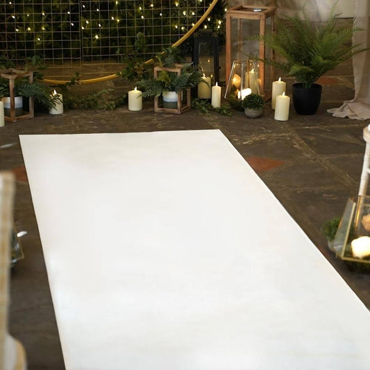 runrug USA Eliza White Wedding Aisle Runner Length: 20 foot, Width EUL4_B7ZNO38