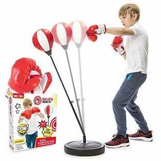 Whoobli Punching Bag Gift Xmas for Kids Incl Boxing Gloves 3-8 Years Old with Stand AEQ1_S0USX80