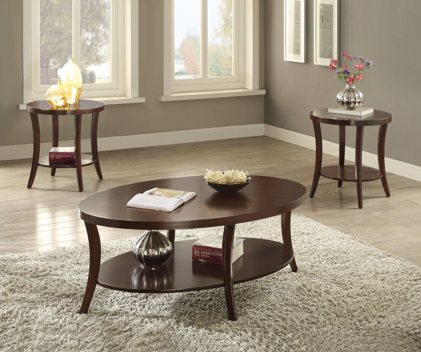 Acme Iara 3PC Coffee/End Table Set Espresso ZLG3_F9LHD20