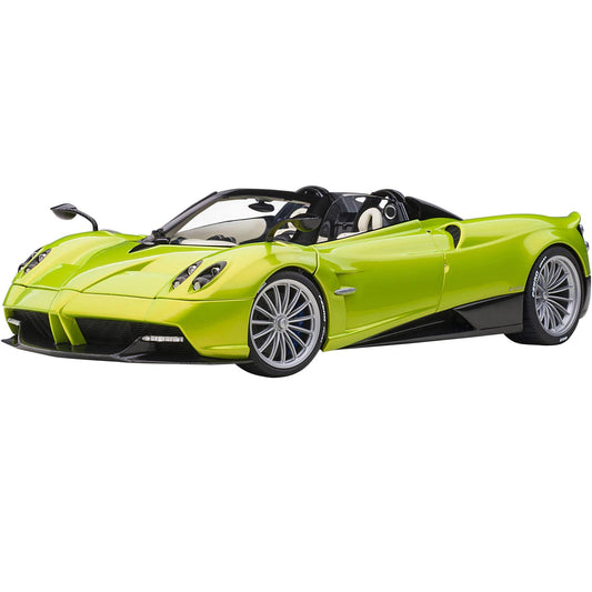 Pagani Huayra Roadster Verde Firenze Green Metallic and Carbon with Luggage Set 1/18 Model Car by AUTOart 78288 KMK2_D9EWK20