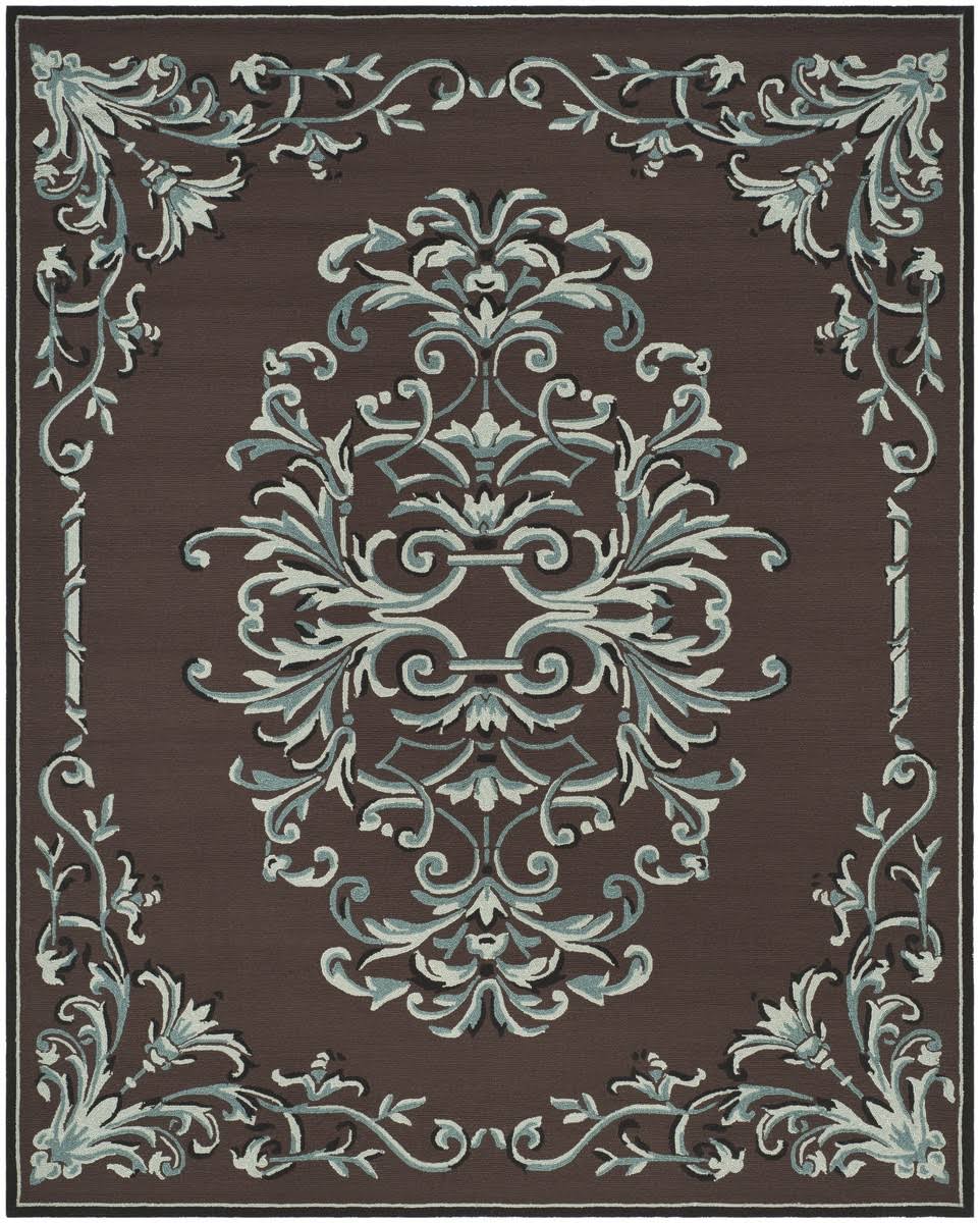 Safavieh Easy Care EZC735D Chocolate / Multi Rug 9&X 12& Rectangle SUG0_X1CBI41