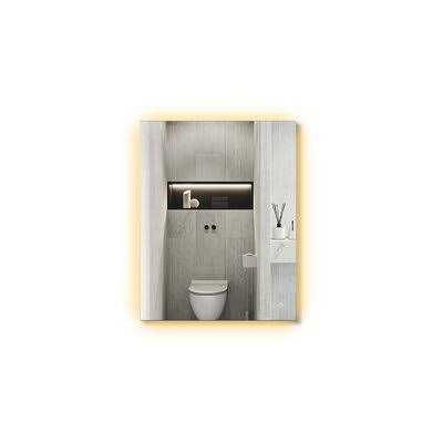 Nostrand Frameless Lighted Bathroom / Vanity Mirror Ivy Bronx Size: 36x22 H x 28x22 W JTF6_Q6OIC50