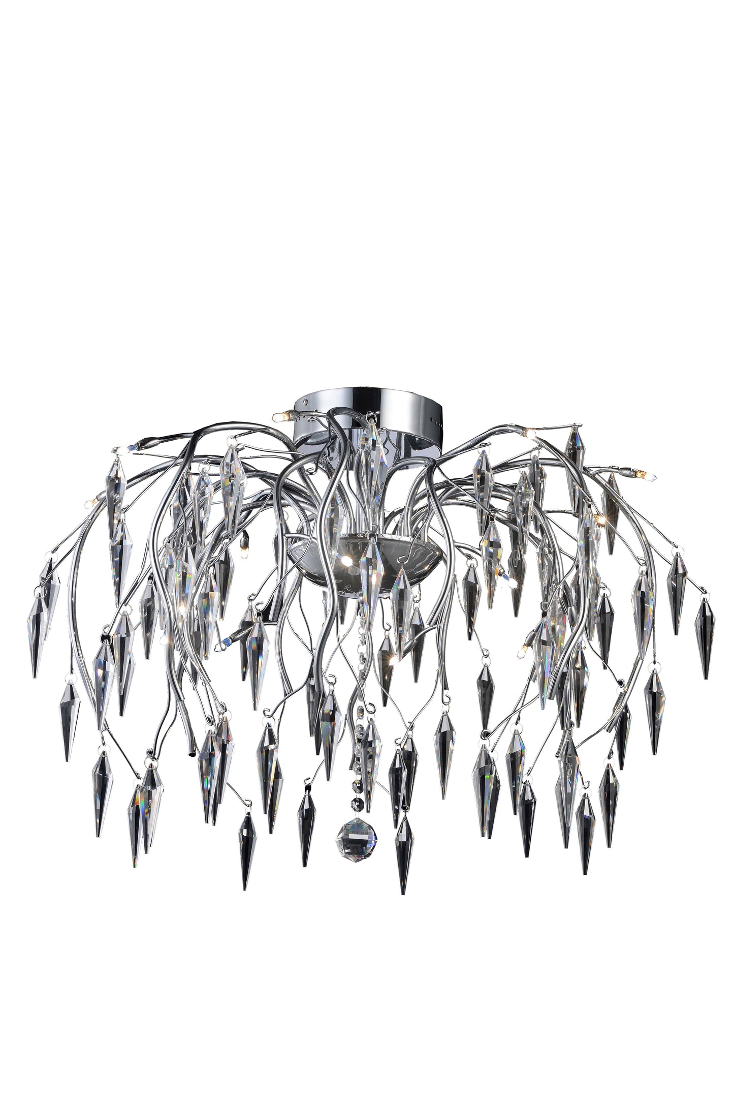 Elegant Lighting V5008F28C/EC Amour 16 Light Chrome Flush Mount Clear Elegant Cut WDR0_C4VVA20