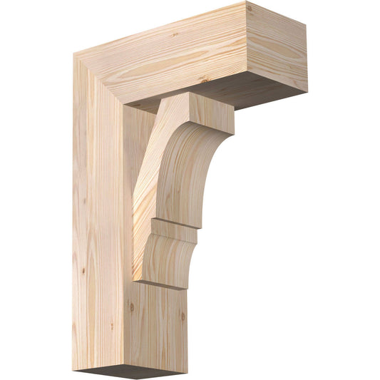 Ekena Millwork 1462165 7 1/2x22W x 18x22D x 26x22H Balboa Block Smooth Bracket w/ Offset Brace, Douglas Fir EFR5_V4NNP99