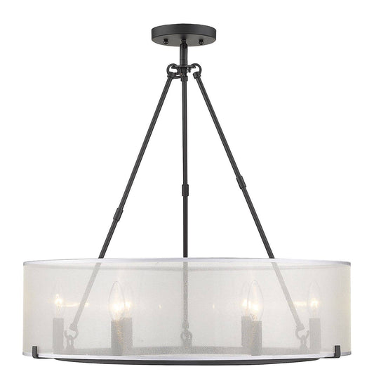 Golden Lighting Alyssa 25 inch 6 Light Semi Flush Mount - 5019-6SF-XL Blk PSW6_S1PYJ41