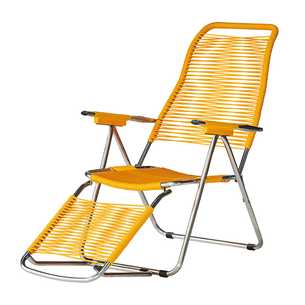 Fiam - Deck Chair Spaghetti , Frame Aluminium / Covering Yellow ENT1_U0KLH35