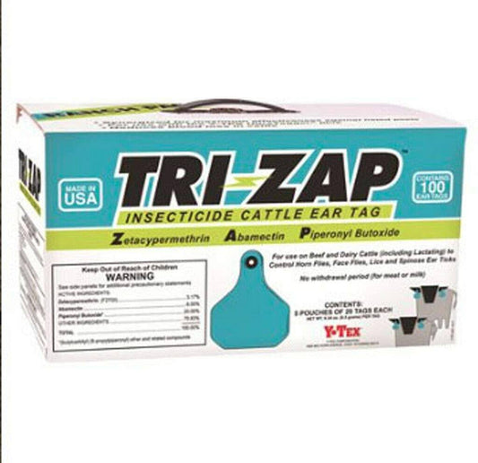 Tri-Zap Insecticide Cattle Ear Tags One Size JIE0_I3RPU88