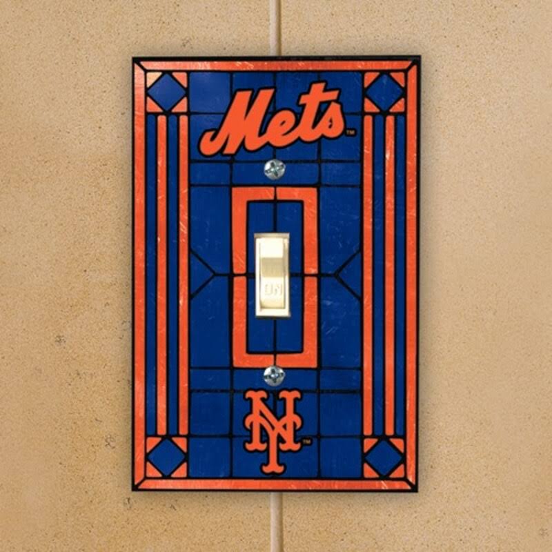 New York Mets Art Glass Switch Plate Cover TDJ9_L2JGN98