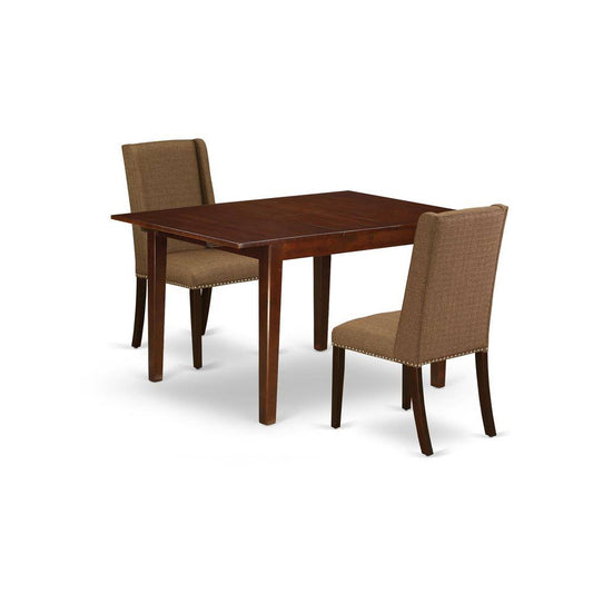 East West Furniture Dining Room Set Mahogany, Mlfl3-mah-18 JVW0_B8VII68