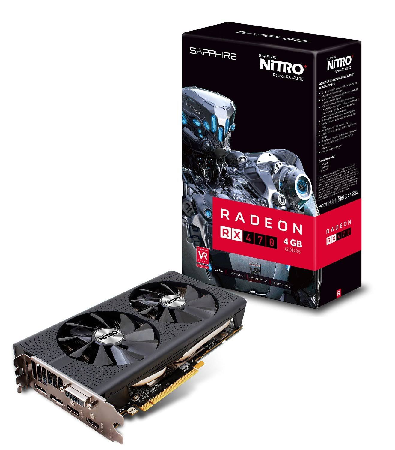 Sapphire AMD Radeon RX 470 Graphic Card, 4 GB GDDR5 Nitro+ IJH4_L9RGU58