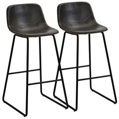 Thorgunn 30.5x22 Bar Stool 17 Stories Color: Gray UPB0_Z5FIJ10