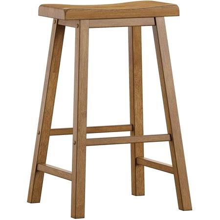 ml Modern Transitional 29 inch Saddle Seat Backless Set of 2 Barstool (Oak) YZX0_Q8YDV55