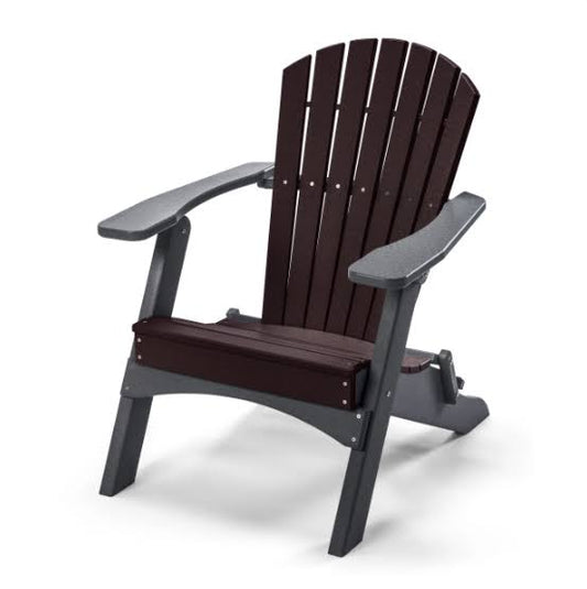 Perfect Choice Outdoor Furniture Classic Folding Adirondack Chair, Mocha on Gray CQC4_F4GXW64