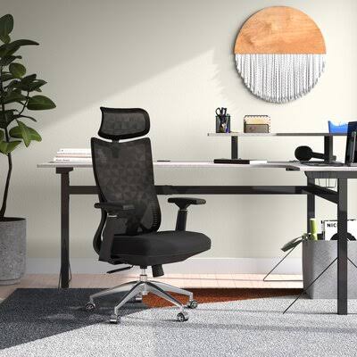 Ciara Ergonomic Task Chair The Twillery Co. Frame Color: Black, Upholstery Color: Black YTZ2_U1DVW51