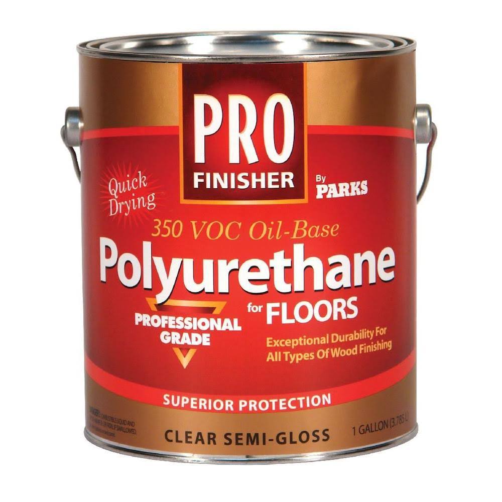 Pro Finisher 1 gal. Clear Semi-Gloss 350 VOC Oil-Based Polyurethane for Floors (4-Pack) LAT6_Y8DMX28