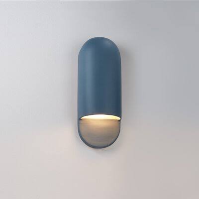 Anissa 1 - Light Dimmable Flush Mount AllModern Bulb Type: LED, Finish: White Crackle, Size: 14x22 H x 5x22 W x 4x22 D AZA4_K9LOW13