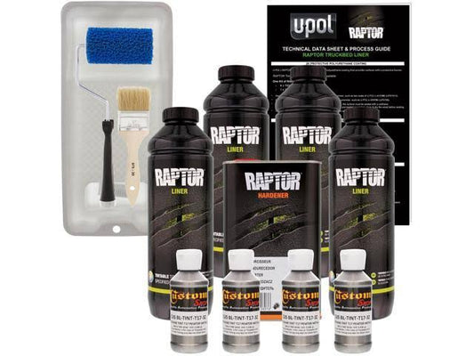 Raptor Pewter Metallic Urethane Spray-On Truck Bed Liner Roller Kit,4 Liter TQT0_W5VKK75