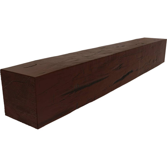 Ekena Millwork MANUHH08X08X36PE 8x22H x 8x22D x 36x22W Hand Hewn Faux Wood Fireplace Mantel, Natural Pecan QIZ7_T5AMQ04