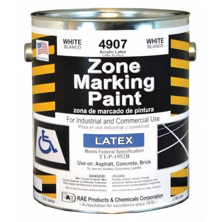 Rae Latex Acrylic-Base Traffic Zone Marking Paint, White, 3.78l - 4907-01 YAD3_N3JYW90