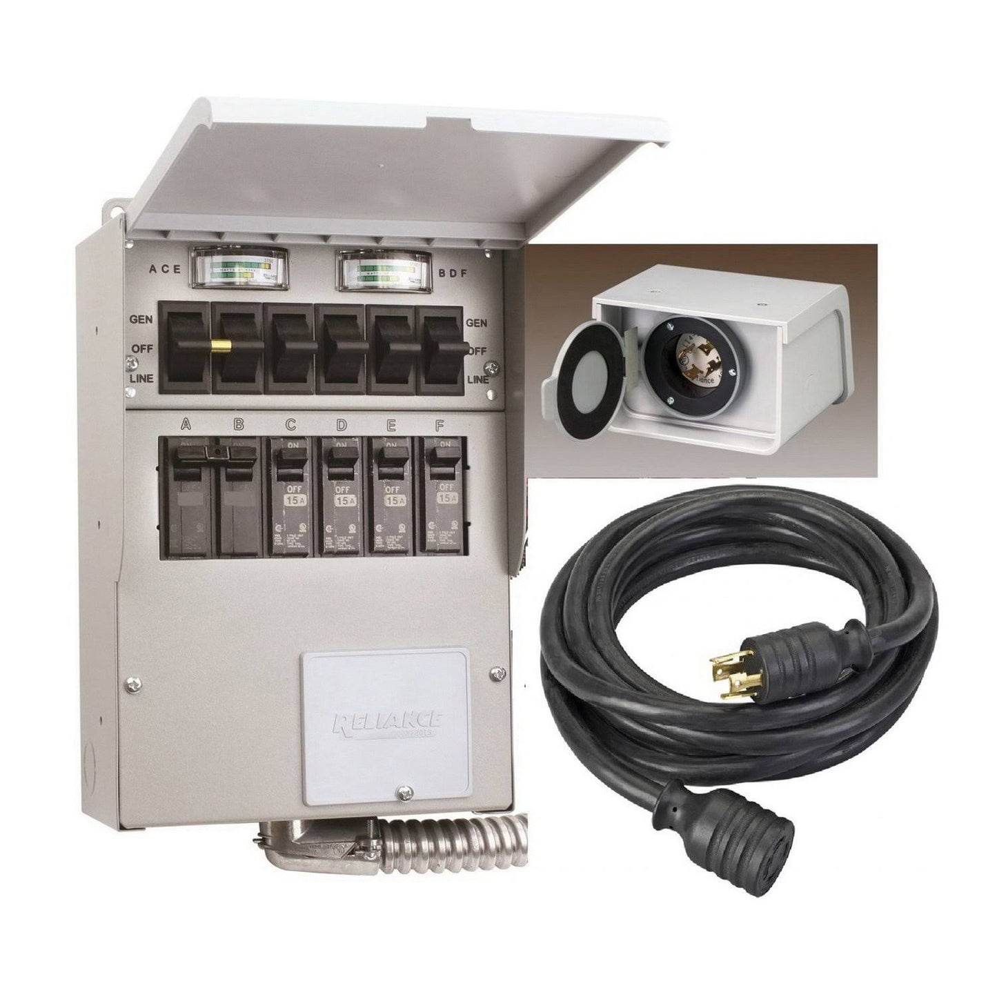 RELCONT Reliance Controls 306CDKN 6-Circuit Indoor TRANSFER Switch Kit 30 Amp 125/250 Volt Pro/Tran 2 MEI5_Y0OUU91