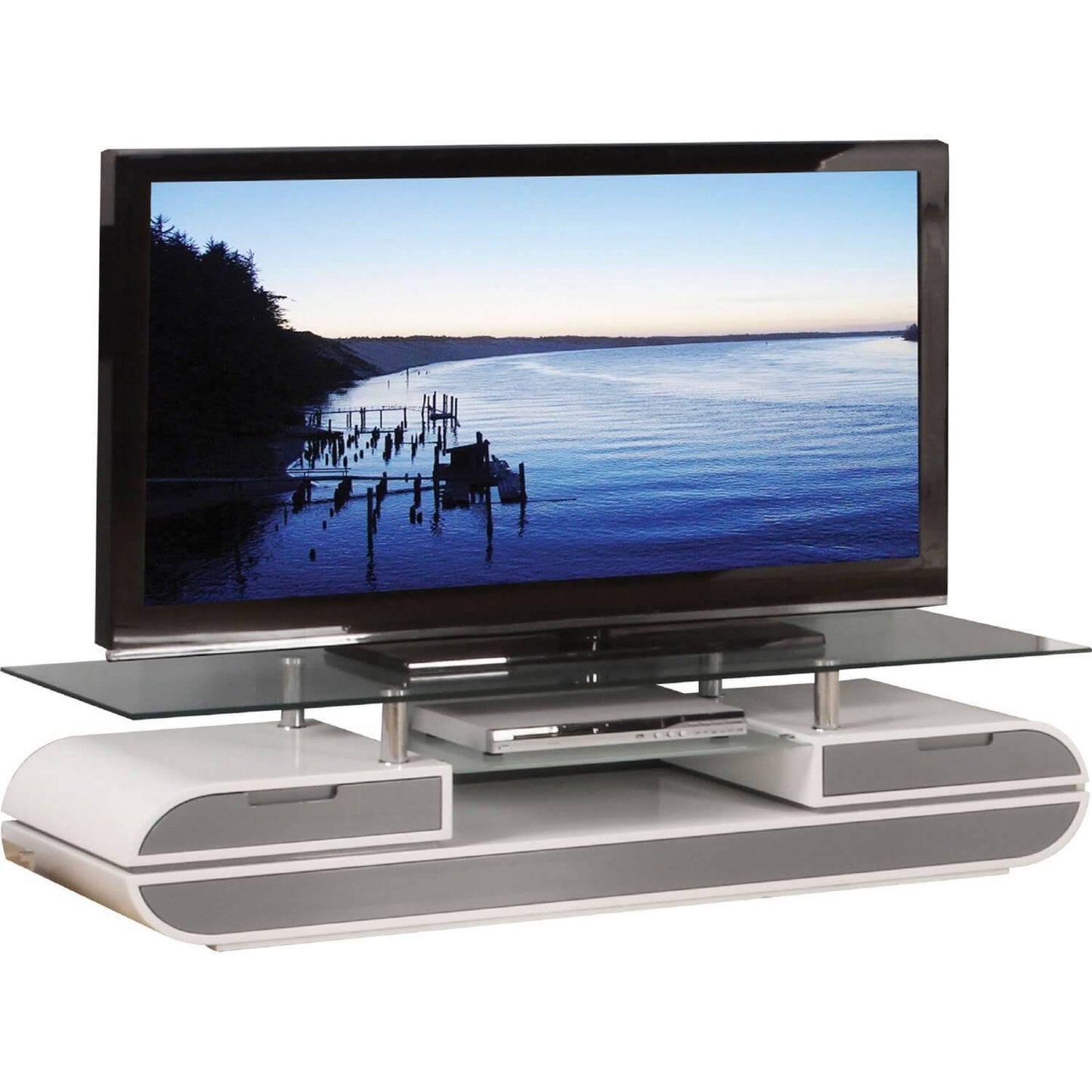 Acme Lainey TV Stand, White  Gray, 91142 NLV2_N5PVE69