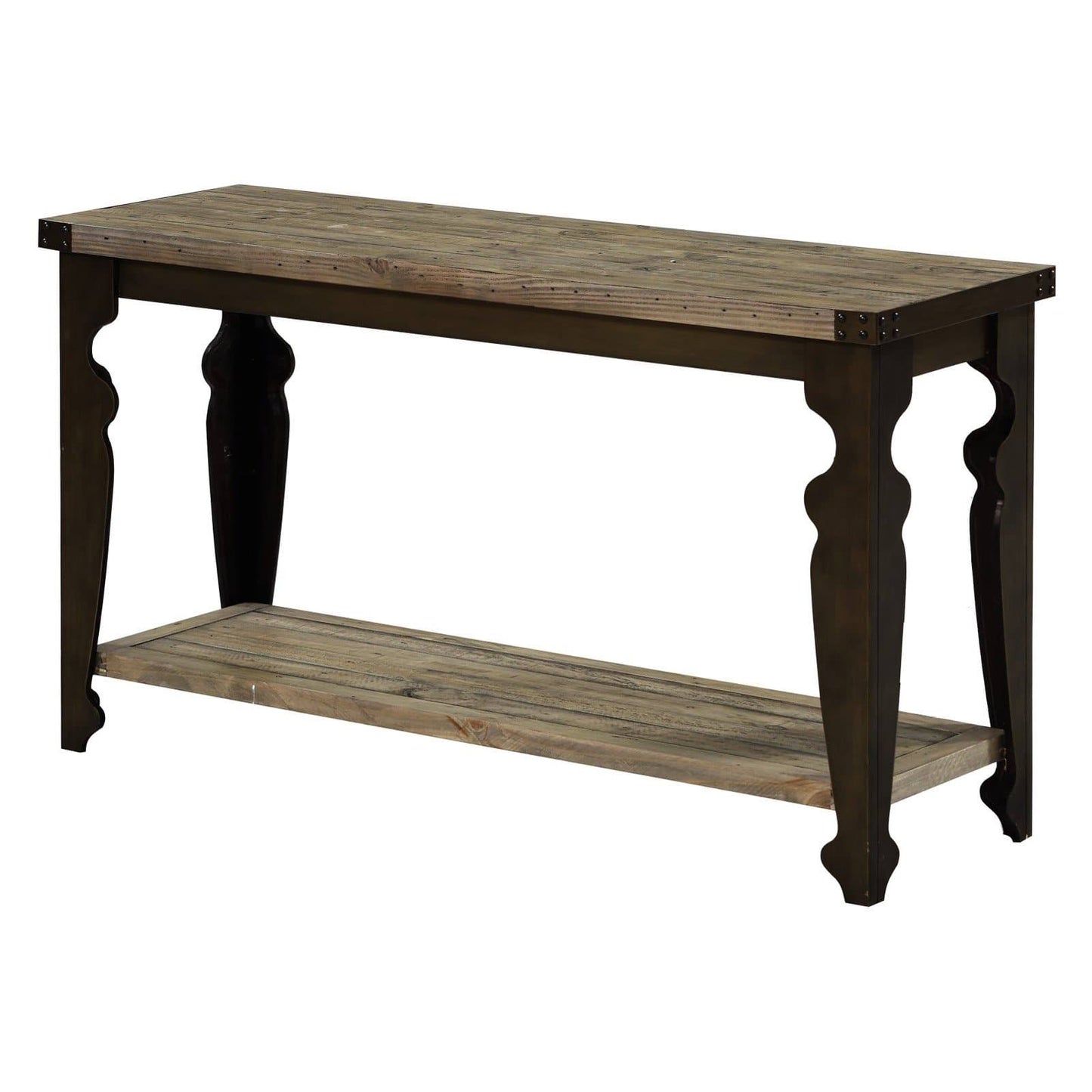 Emerald Home Valencia Reclaimed Pine and Black Sofa Table TZY0_D5WFI00