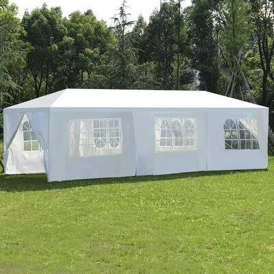 Outdoor 10 ft. W x 30 ft. D Steel Party Tent Setemi SNE8_P5ZGT63