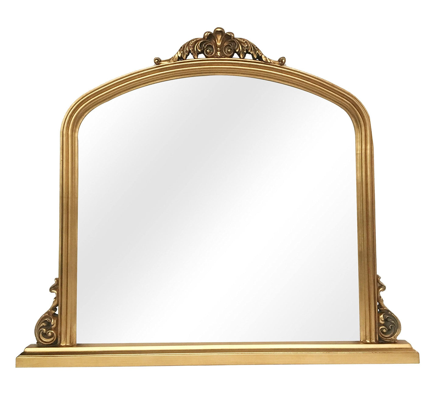 Mia Modern Long Tray Frame Mirror - 12.6x22W x 47.6x22H - Gold QXH9_T6ALX56