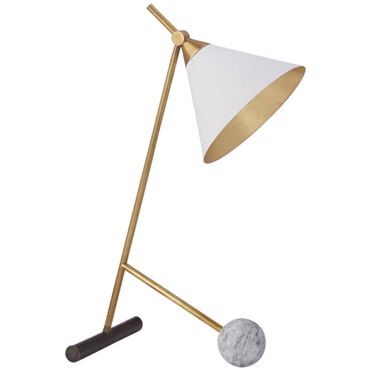 Visual Comfort KW 3410BZ/AB Kelly Wearstler Cleo Table Lamp in Bronze with Antique-Burnished Brass YSB9_V7THB46