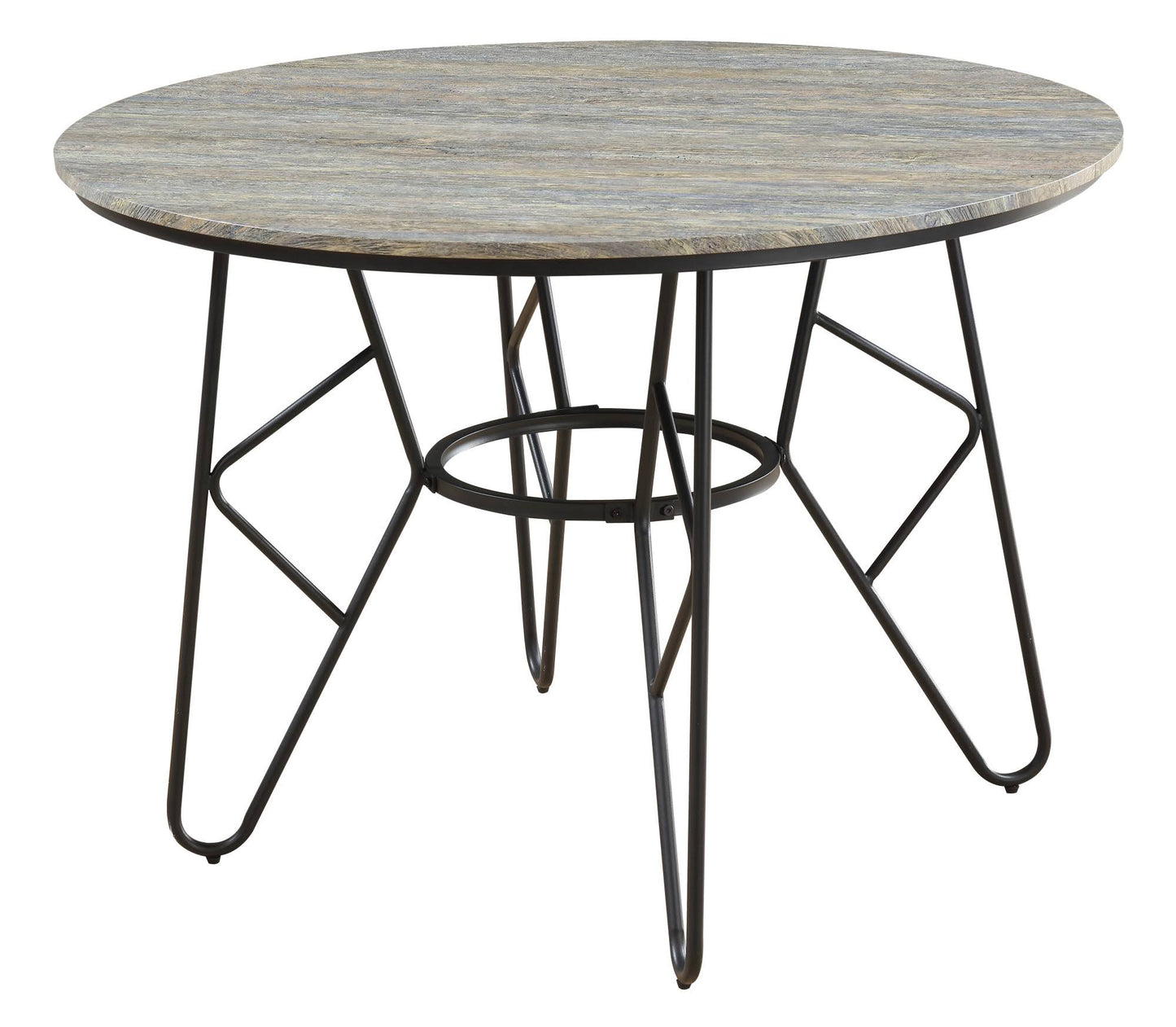 Emerald Home Furnishings Emmett Stone Gray and Black 42x22 Round Dining Table, from 1StopBedrooms - D248-10 NPT4_W3HPO69