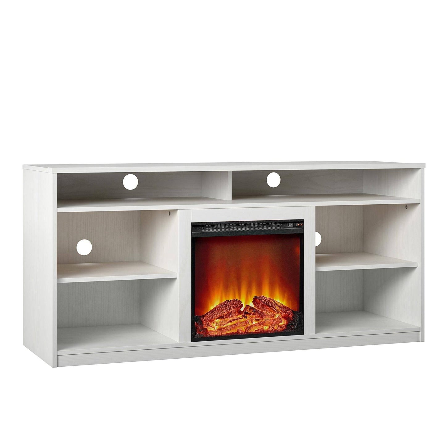 Avenue Greene Mountain Bay Fireplace TV Stand for TVs Up to 65 Inches - White FVS2_H3JUS16