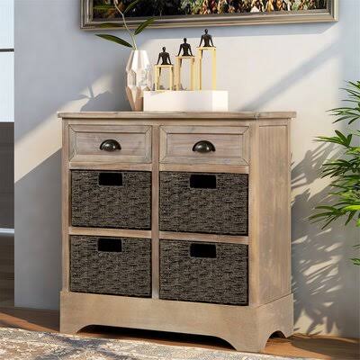 Barry 4 - Drawer Accent Chest Dovecove Color: Brown YAW0_X9TIH09